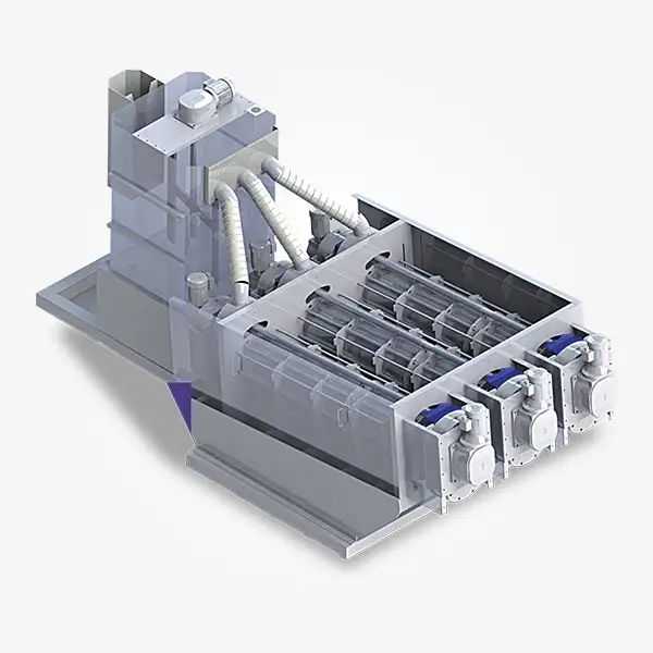 เครื่องรีดตะกอนแบบสกรูมัลติดิสก์ (MULTI-DISK TYPE SCREW PRESS)